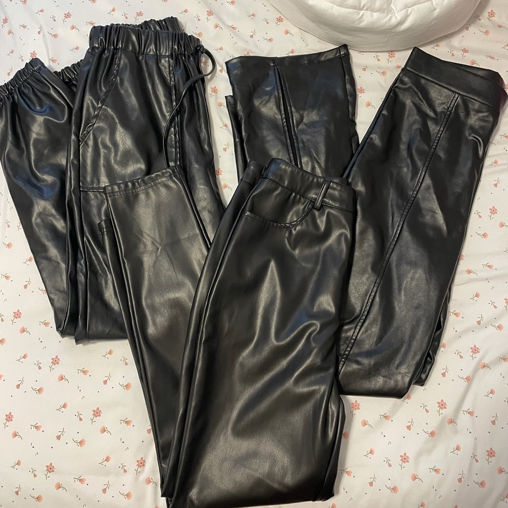 SHEIN Faux Leather Pants (3 pack)